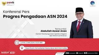 Konferensi Pers Progres Pengadaan ASN 2024 [upl. by Odelle875]