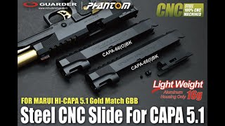 Guarder 2022 Steel CNC slide and Aluminium frame for Marui Hicapa 51CRW London [upl. by Quita]