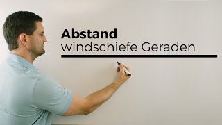 Abstand windschiefer Geraden Geometrie Vektorrechnung 1Möglichkeit  Mathe by Daniel Jung [upl. by Barthelemy]