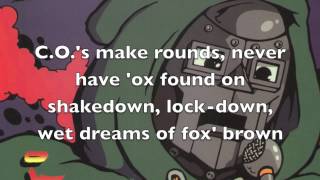 MF Doom  Doomsday with lyrics [upl. by Liuqnoj356]