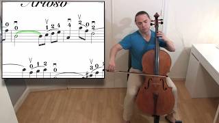 EASY Bach ARIOSO Cello Lesson [upl. by Tobiah463]