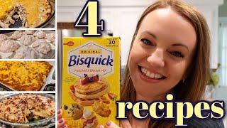 4 MORE BISQUICK RECIPES  EASY BREAKFAST DINNER AND DESSERT RECIPES USING BISQUICK [upl. by Vaden]