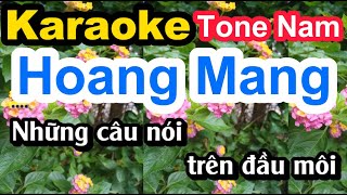 Hoang Mang Karaoke Tone Nam [upl. by Miguela536]