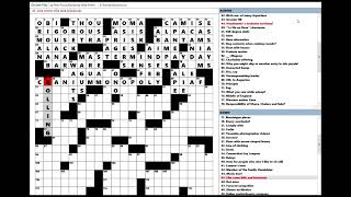 Wall Street Journal WSJ Crossword Puzzle 06082024 [upl. by Netsrejk]