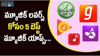 Top 5 Free Music Downloader Apps For Android  Telugu Tech Guru [upl. by Einnal]