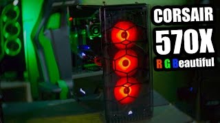 Corsair 570X Case review amp PC Build [upl. by Hesky]