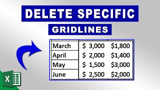 How to delete specific gridlines in sheets in excel [upl. by Market]