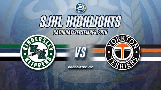 HIGHLIGHTS Kindersley Klippers  Yorkton Terriers Sept 28 2024 [upl. by Neerahs]