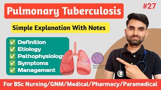 Pulmonary Tuberculosis in Hindi  Causes Symptoms And Management of Pulmonary Tuberculosis [upl. by Mozart206]