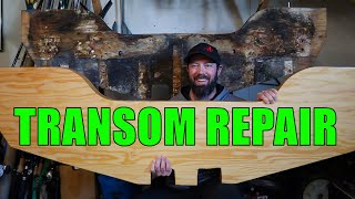 TRANSOM REPAIR STEP BY STEP  Replacing Transom in a Crestliner Aluminum Boat [upl. by Atisusej143]