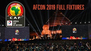 AFCON 2019 FULL FIXTURESSCHEDULE ALL MATCHES  TOTAL AFCON 2019 [upl. by Charmaine]