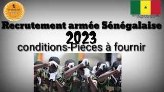 Recrutement Armée Sénégalaise 2023 [upl. by Annuhsal]