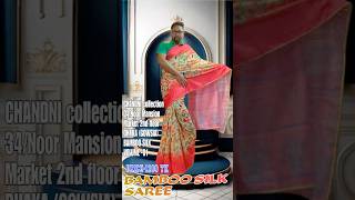 BAMBOO SILK SAREE foryou saree indainsaree tranding pujarshare shorts printsilkshare [upl. by Yraek]