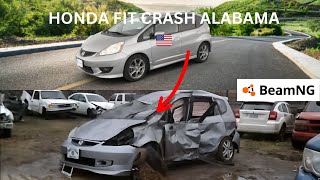 HONDA FIT CRASH ALABAMA  RECREATION  BeamNGDrive beamng [upl. by Feldman]