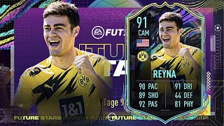 FIFA 21 GIOVANNI REYNA 91 FUTURE STAR PLAYER REVIEW I FIFA 21 ULTIMATE TEAM [upl. by Evad713]