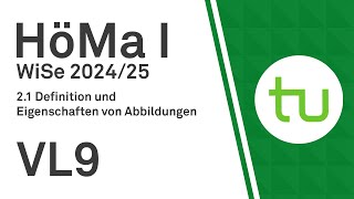 VL 9 Abbildungen Injektiv Surjektiv Bijektiv  TU Dortmund Höhere Mathematik I BCIBWMLW [upl. by Odeen488]