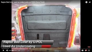 Raptor Bed Liner used as undercoating on a 1950 Chevy Truck Raptor by UPOL [upl. by Haem]