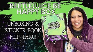 NEW Beetlejuice Be Happy Box Unboxing amp Sticker Book FlipThru The Happy Planner [upl. by Leinnad365]