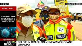 Six people die in a crash involving a truck and a bakkie on N1 near Mokopane [upl. by Asecnarf]