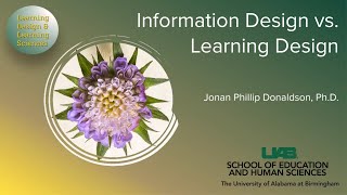 Information Design vs Learning Design – Dr Jonan Phillip Donaldson [upl. by Eulalee]