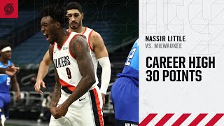 Nassir Little Career High 30 PTS  Game Highlights by McDelivery  Trail Blazers vs Bucks [upl. by Stannwood]