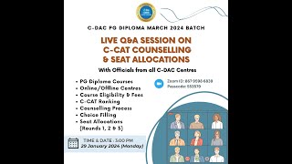 QampA Session on CCAT Counselling and Seat Allocation March 2024 [upl. by Novaelc]