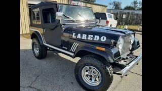 1986 Jeep CJ7 LAREDO EDITION EZJeepscom EZCustom4x4com [upl. by Goldi576]