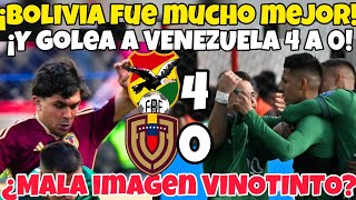 💥BOLIVIA GOLEA a VENEZUELA 40 ¡¡Mala imagen de la VINOTINTO quotNO HAY QUE PERDER LA FEquot [upl. by Llertnauq]