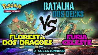 BATALHA DE DECKS  Floresta dos Dragões vs Furia Celeste  Pokémon Trading Card Game [upl. by Peterman65]