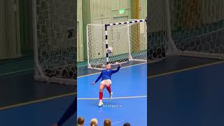 Double denial with a brilliant overhead kick ⚽️😲 futsal overheadkick skill saved shorts [upl. by Haleigh]