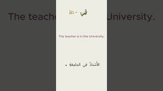 Understand the word “فيquot in ArabicHow to say “in” and put it in sentence learningwords learnword [upl. by Leonerd124]