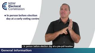 General information on the 2024 NSW Local Government election AUSLAN [upl. by Hairahs223]