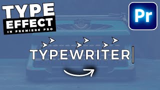 How To Create a TYPEWRITER EFFECT In Premiere Pro [upl. by Chaunce]