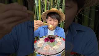 Have you ever eaten pig brains Chinese Mountain Forest Life and Food Moo Tik TokFYP [upl. by Haroppiz455]