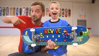 New VIDEO GAME ReVive Skateboard Setup  Andy Schrock [upl. by Akiv545]