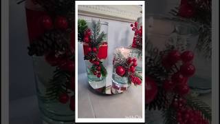 Mira esta bonita decoración Navideña con velas flotantes  centro de mesa diy christmas trending [upl. by Rekab233]