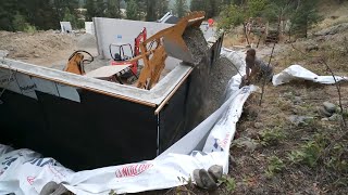 Building a House Start to Finish Backfilling ICF Basement [upl. by Edobalo]