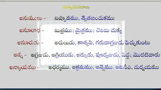 తెలుగు పర్యాయ పదములు  అర్థాలు  Telugu Paryaya Padamulu with meanings [upl. by Carrington954]