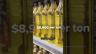 Olive oil prices surge over 100 to record highs sparking cooking oil thefts [upl. by Ttik879]