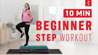 10 MIN BEGINNER CARDIO STEP WORKOUT [upl. by Irollam]