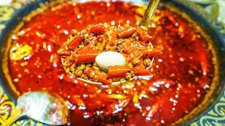 EXTREME SPICY CHINESE FOOD CHALLENGE in SICHUAN China  DEATH LEVEL SPICY HOT POT CHALLENGE [upl. by Bigod]