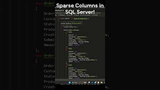 C  Net Tips Sparse Columns in SQL Server shorts csharp dotnet sql coding codingtips [upl. by Ykroc803]