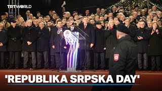 Serbs in Bosnia mark unconstitutional Day of Republika Srpska [upl. by Nylsej284]