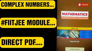 COMPLEX NUMBERS Module FIITJEE MATERIAL [upl. by Htebiram]