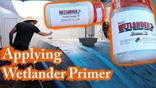 Wetlander Primer Application on Aluminum Riveted Jon Boat [upl. by Nnor]