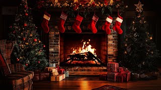 Christmas Fireplace 🔥 Burning Fireplace amp Crackling Fire Sounds NO Music [upl. by Cochard]