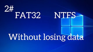 How to convert from FAT32 to NTFS without formatting HD [upl. by Nibla]