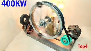 How to Make Most Powerful Top4 Free Energy Electricity At Home I Maker10m [upl. by Namaj]