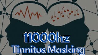 2Hrs 11000 hz Tinnitus Masker  Panning RL LR White Noise Masker with Rhythm Sounds [upl. by Irret]