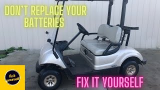 having golf cart problems How to clean your electric 48 or 36 volt golf cart battery terminals [upl. by Henrion]